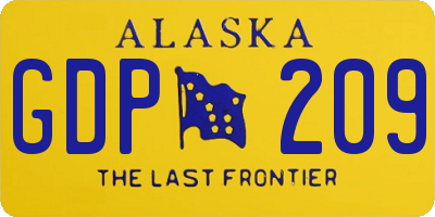 AK license plate GDP209