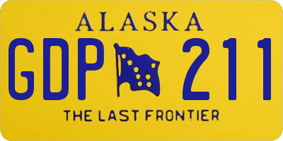 AK license plate GDP211