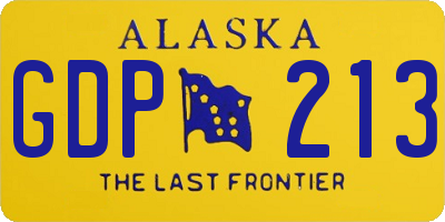 AK license plate GDP213