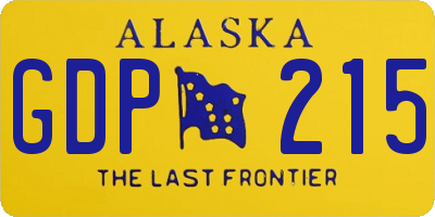 AK license plate GDP215