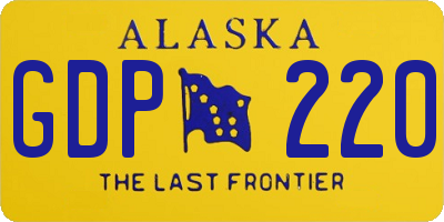 AK license plate GDP220