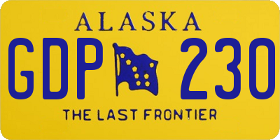 AK license plate GDP230