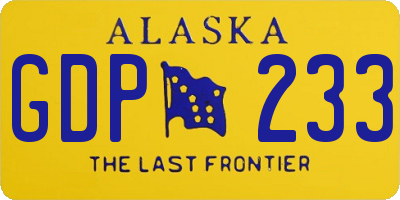 AK license plate GDP233