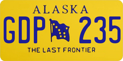AK license plate GDP235