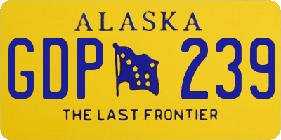 AK license plate GDP239