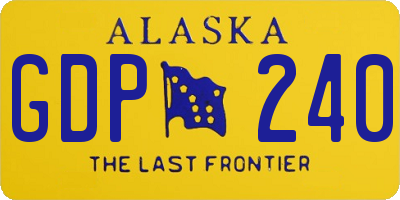 AK license plate GDP240