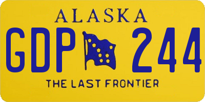 AK license plate GDP244