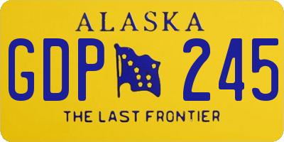 AK license plate GDP245