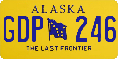 AK license plate GDP246
