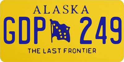 AK license plate GDP249