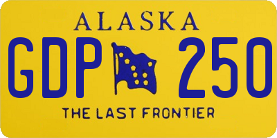 AK license plate GDP250