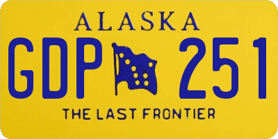 AK license plate GDP251