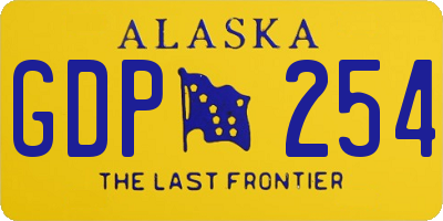 AK license plate GDP254