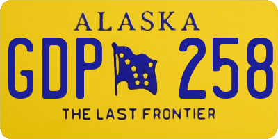 AK license plate GDP258