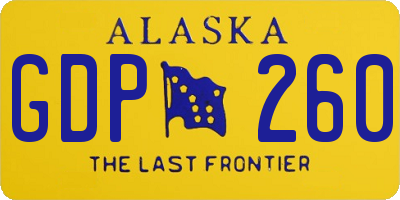 AK license plate GDP260