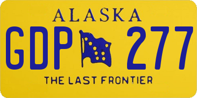 AK license plate GDP277