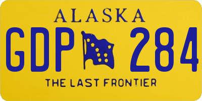 AK license plate GDP284
