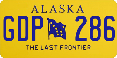AK license plate GDP286