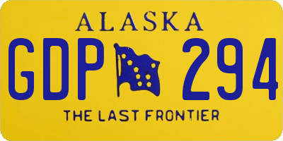 AK license plate GDP294