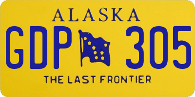 AK license plate GDP305