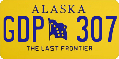 AK license plate GDP307