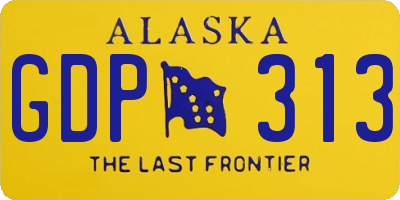 AK license plate GDP313