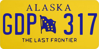 AK license plate GDP317