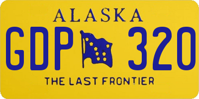 AK license plate GDP320