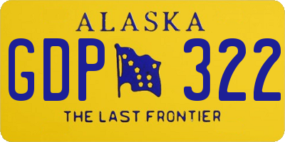 AK license plate GDP322