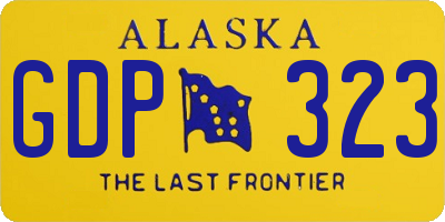 AK license plate GDP323