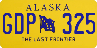 AK license plate GDP325