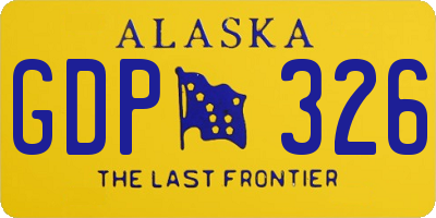 AK license plate GDP326