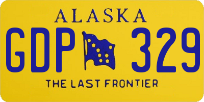 AK license plate GDP329