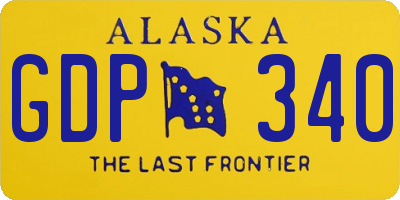 AK license plate GDP340