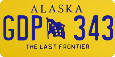AK license plate GDP343