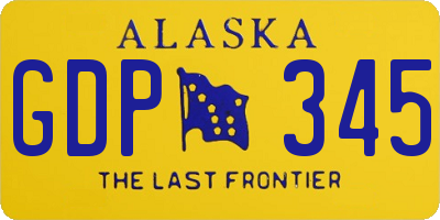 AK license plate GDP345