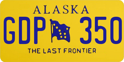 AK license plate GDP350