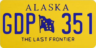 AK license plate GDP351