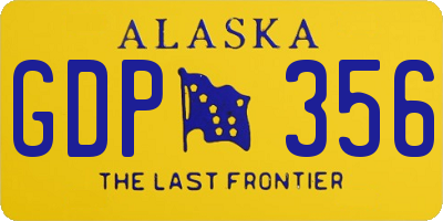 AK license plate GDP356