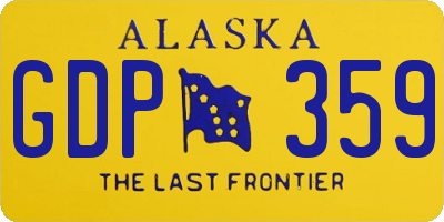 AK license plate GDP359