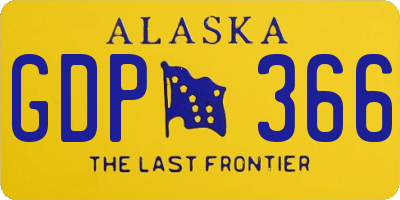 AK license plate GDP366