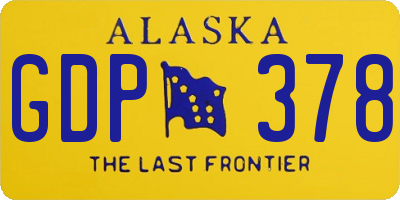 AK license plate GDP378