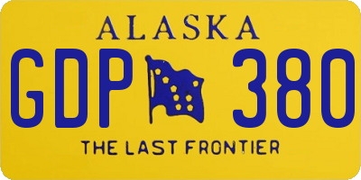 AK license plate GDP380