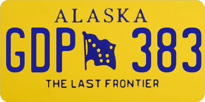 AK license plate GDP383