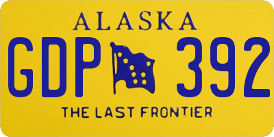 AK license plate GDP392