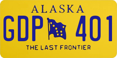 AK license plate GDP401