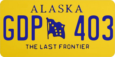 AK license plate GDP403