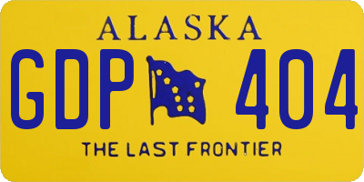 AK license plate GDP404