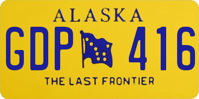 AK license plate GDP416