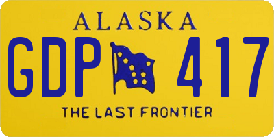 AK license plate GDP417